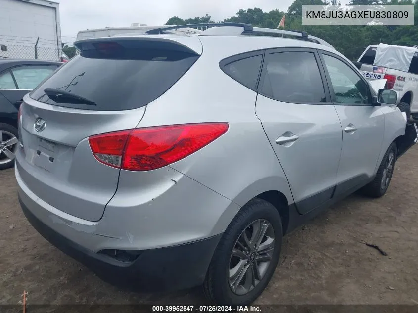 2014 Hyundai Tucson Se VIN: KM8JU3AGXEU830809 Lot: 39952847