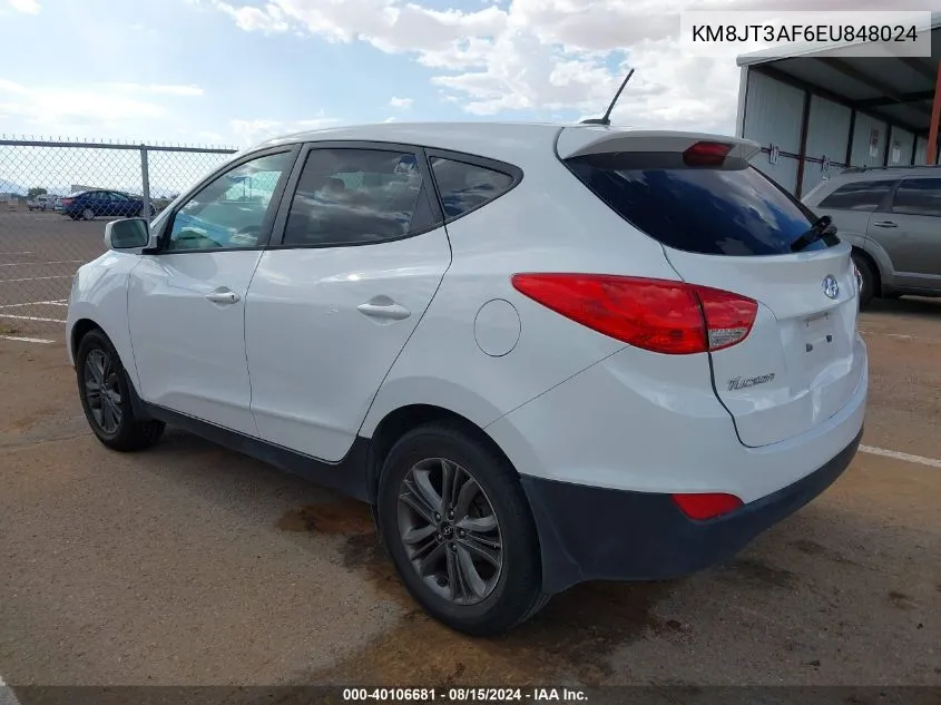 2014 Hyundai Tucson Gls VIN: KM8JT3AF6EU848024 Lot: 40106681