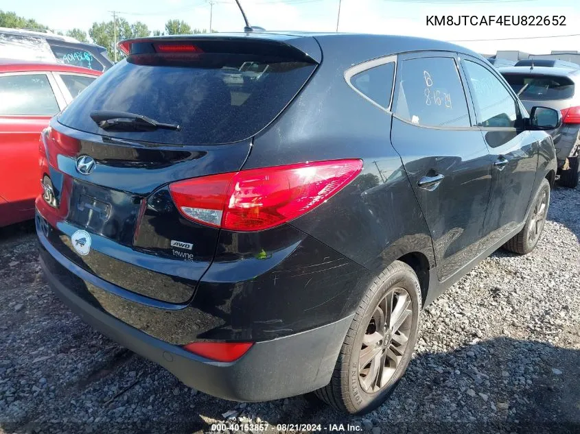 2014 Hyundai Tucson Gls VIN: KM8JTCAF4EU822652 Lot: 40153857