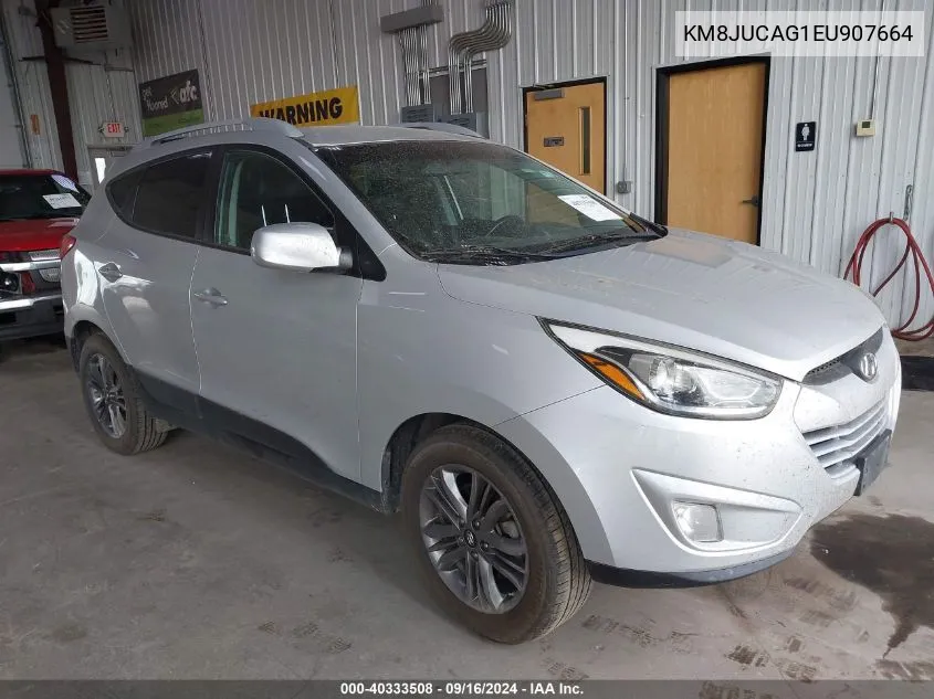 KM8JUCAG1EU907664 2014 Hyundai Tucson Se