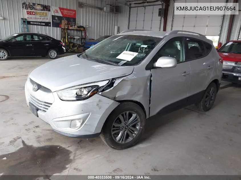 KM8JUCAG1EU907664 2014 Hyundai Tucson Se