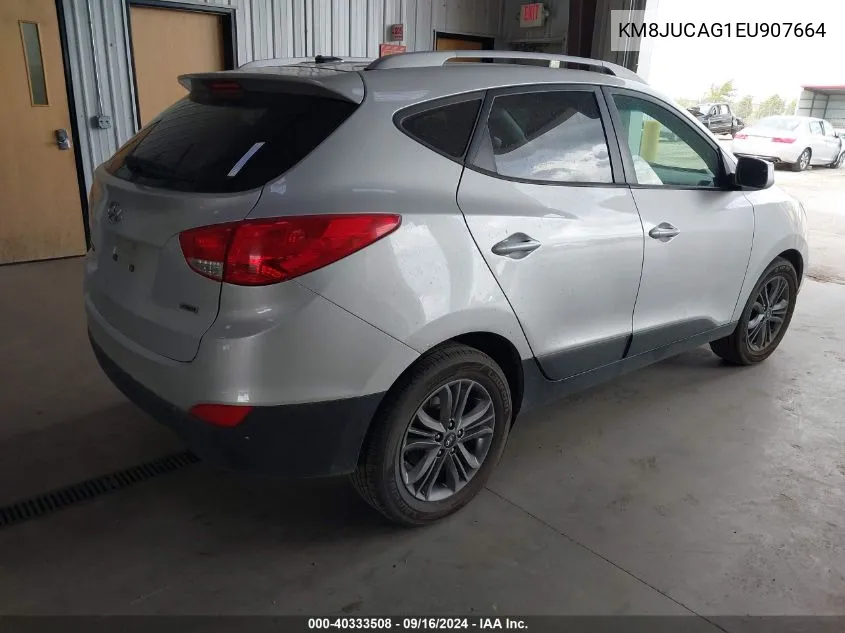 2014 Hyundai Tucson Se VIN: KM8JUCAG1EU907664 Lot: 40333508