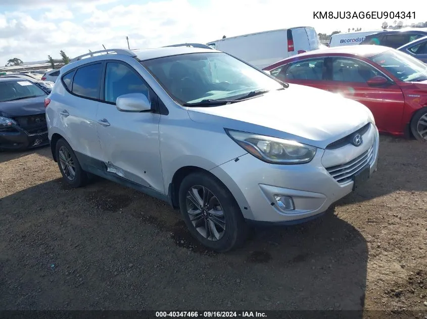 2014 Hyundai Tucson Se VIN: KM8JU3AG6EU904341 Lot: 40347466