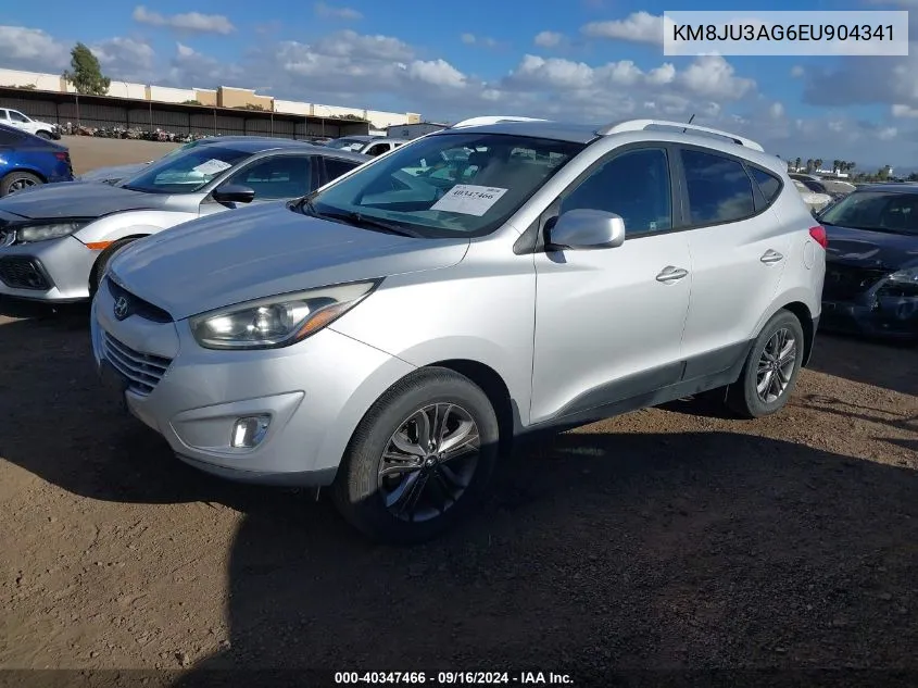 2014 Hyundai Tucson Se VIN: KM8JU3AG6EU904341 Lot: 40347466