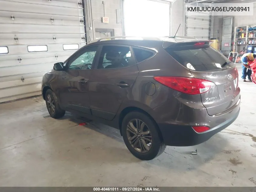 2014 Hyundai Tucson Se VIN: KM8JUCAG6EU908941 Lot: 40461011