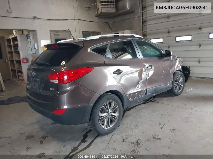 2014 Hyundai Tucson Se VIN: KM8JUCAG6EU908941 Lot: 40461011