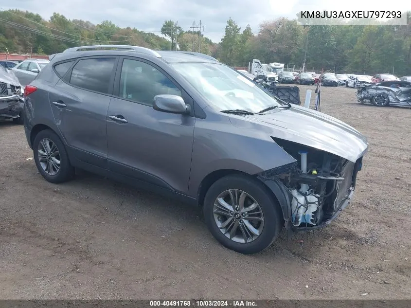 2014 Hyundai Tucson Se VIN: KM8JU3AGXEU797293 Lot: 40491768