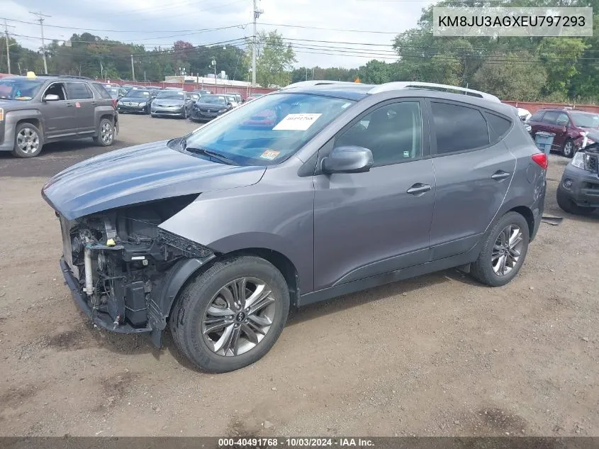 2014 Hyundai Tucson Se VIN: KM8JU3AGXEU797293 Lot: 40491768