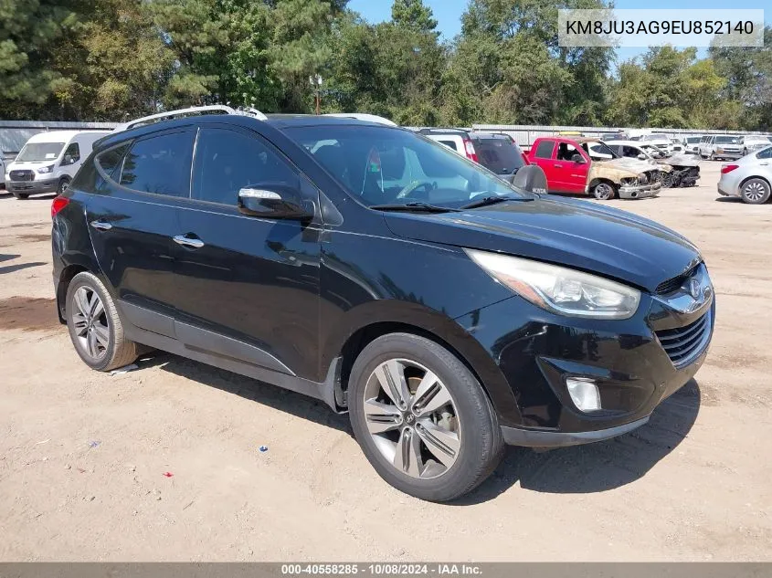 2014 Hyundai Tucson Limited VIN: KM8JU3AG9EU852140 Lot: 40558285