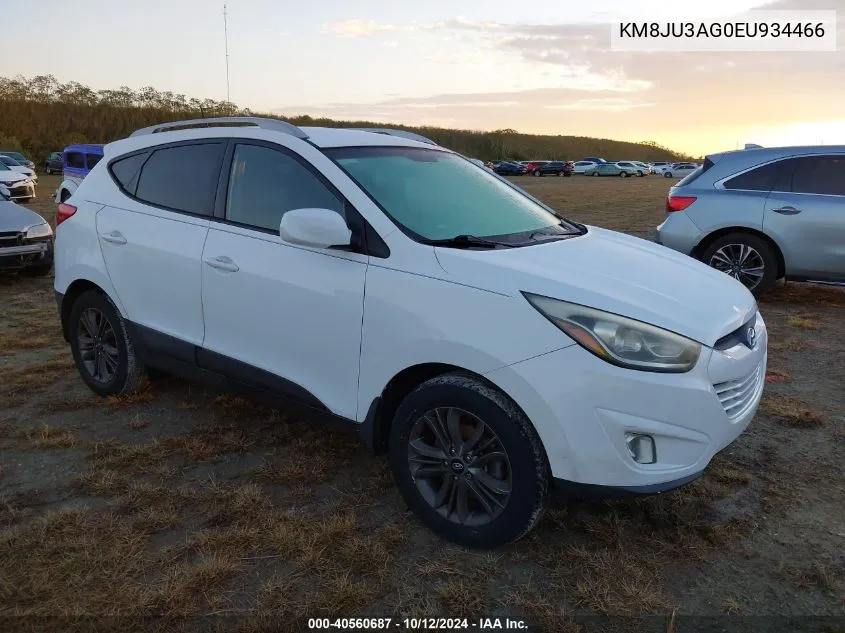 2014 Hyundai Tucson Se VIN: KM8JU3AG0EU934466 Lot: 40560687