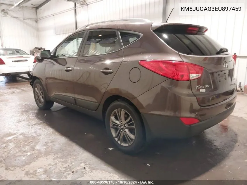 2014 Hyundai Tucson Se VIN: KM8JUCAG3EU897459 Lot: 40596178