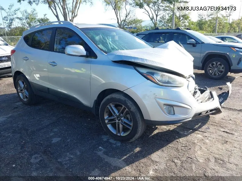 2014 Hyundai Tucson Se VIN: KM8JU3AG7EU934173 Lot: 40674947