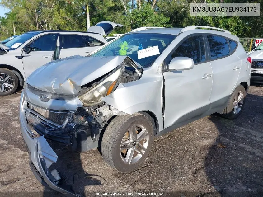 2014 Hyundai Tucson Se VIN: KM8JU3AG7EU934173 Lot: 40674947