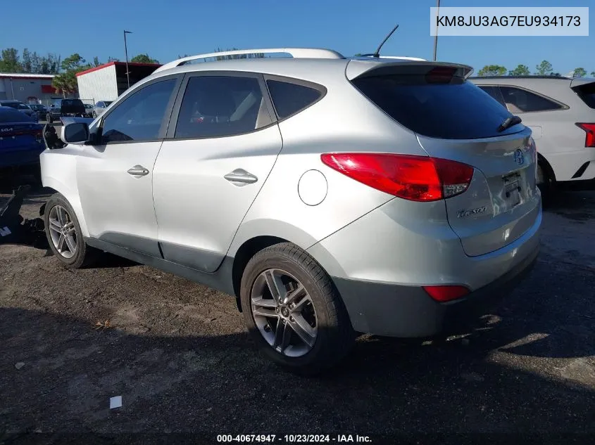 2014 Hyundai Tucson Se VIN: KM8JU3AG7EU934173 Lot: 40674947