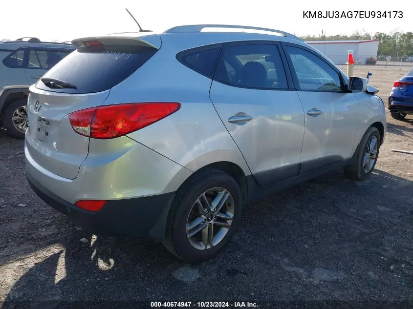 2014 Hyundai Tucson Se VIN: KM8JU3AG7EU934173 Lot: 40674947