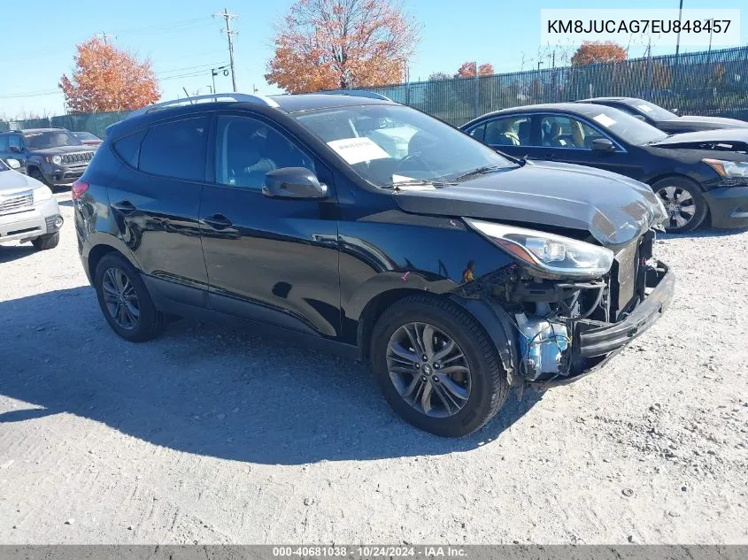 2014 Hyundai Tucson Se VIN: KM8JUCAG7EU848457 Lot: 40681038