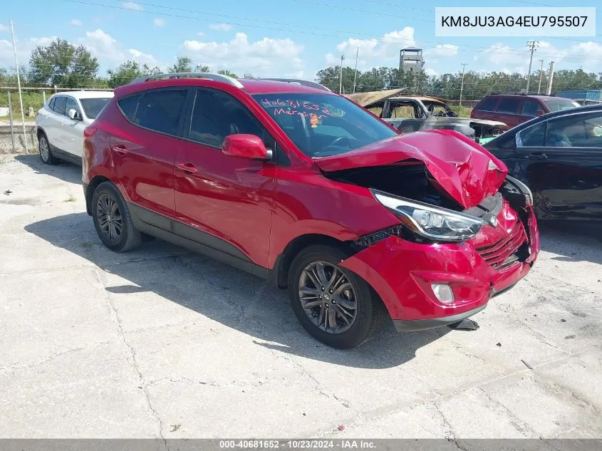 2014 Hyundai Tucson Se VIN: KM8JU3AG4EU795507 Lot: 40681652