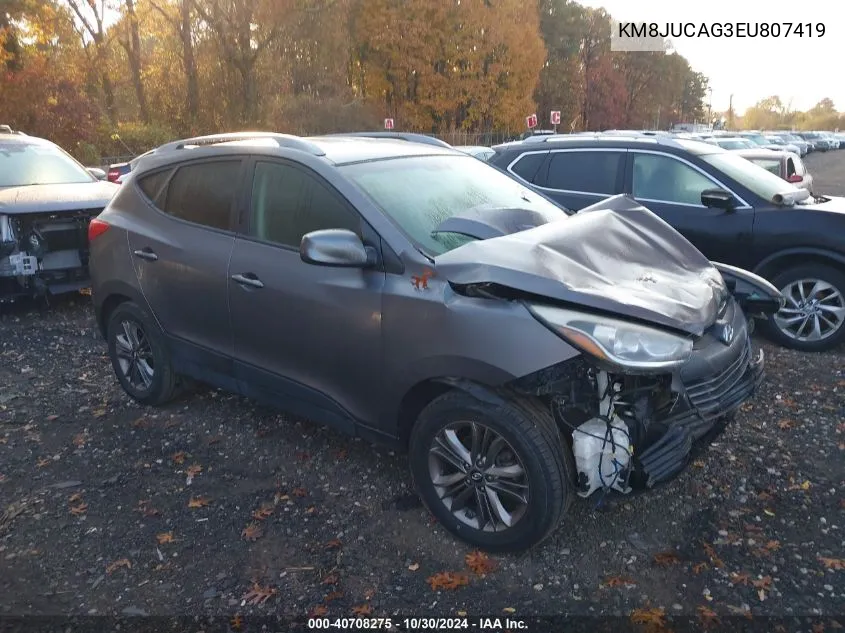 KM8JUCAG3EU807419 2014 Hyundai Tucson Se