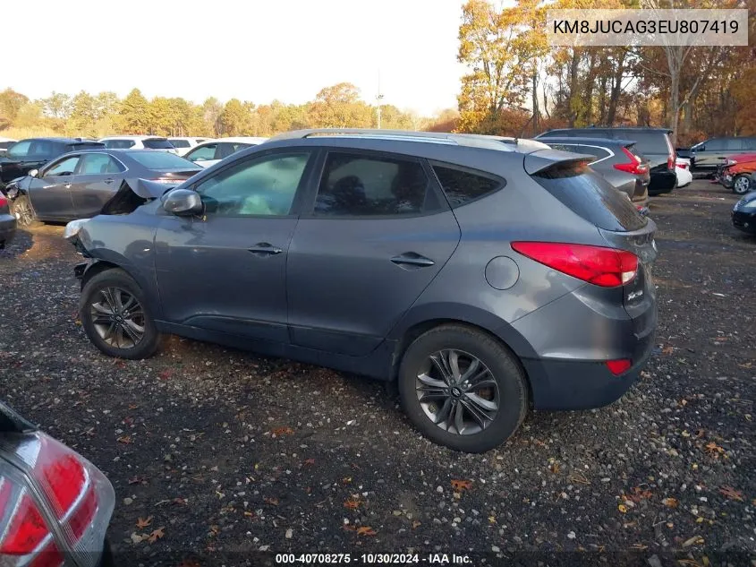 KM8JUCAG3EU807419 2014 Hyundai Tucson Se