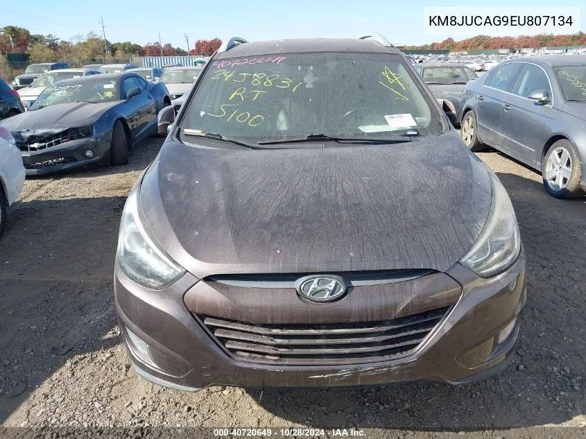 2014 Hyundai Tucson Se VIN: KM8JUCAG9EU807134 Lot: 40720649