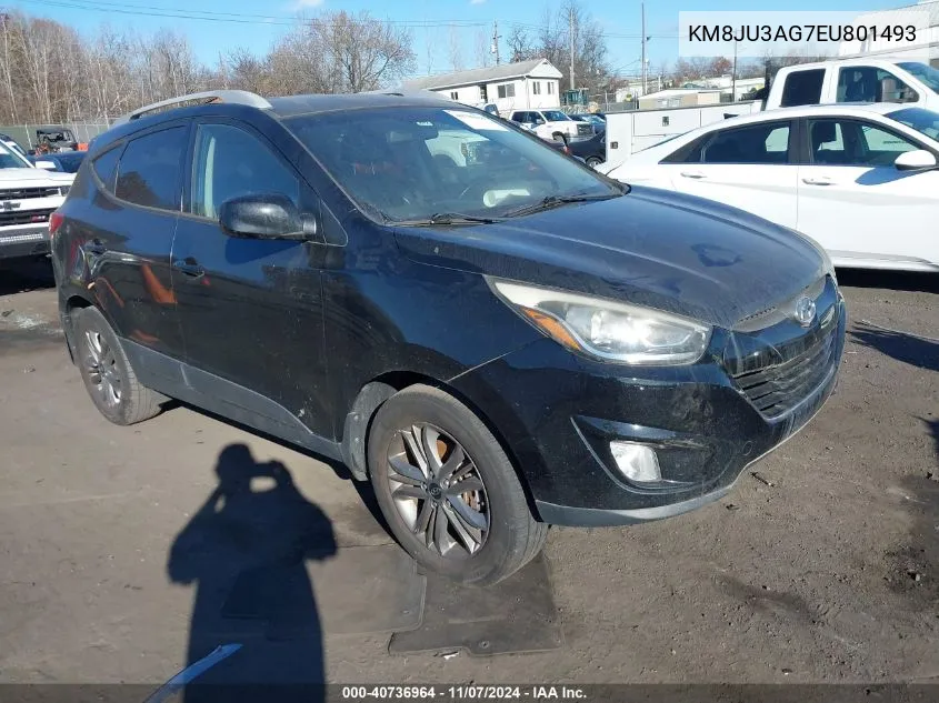 2014 Hyundai Tucson Se VIN: KM8JU3AG7EU801493 Lot: 40736964