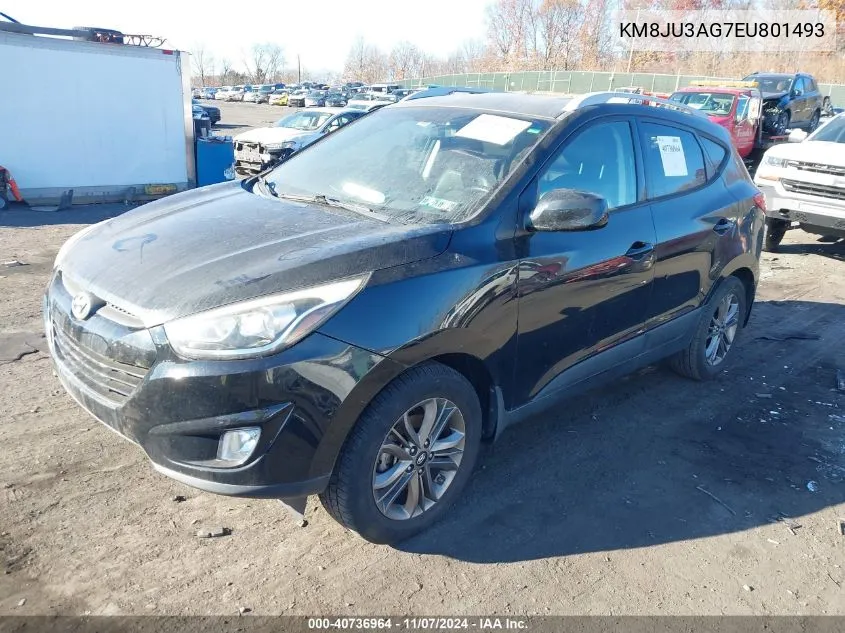 2014 Hyundai Tucson Se VIN: KM8JU3AG7EU801493 Lot: 40736964