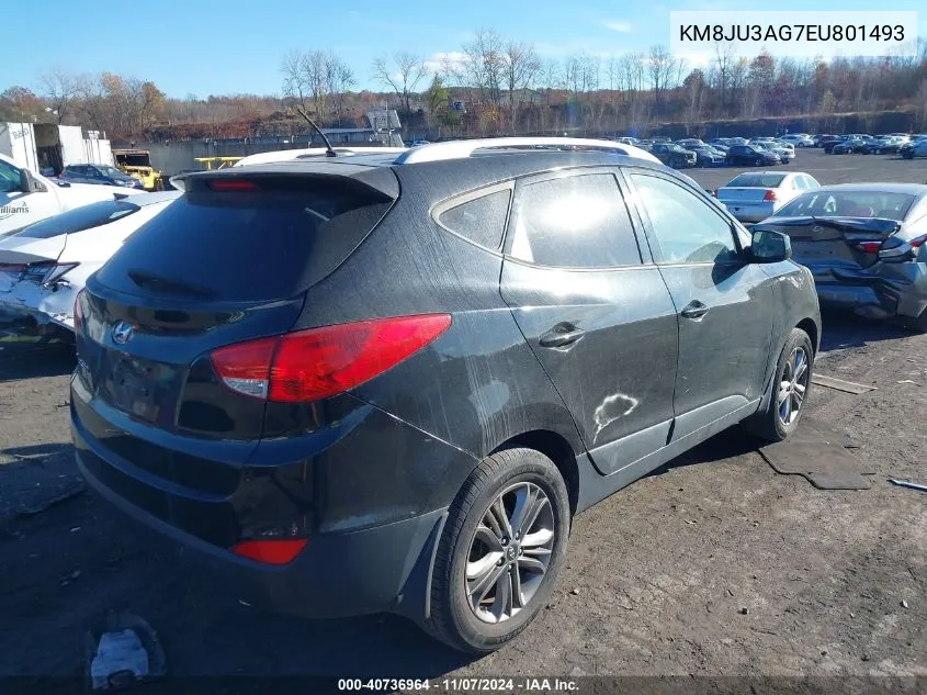 2014 Hyundai Tucson Se VIN: KM8JU3AG7EU801493 Lot: 40736964