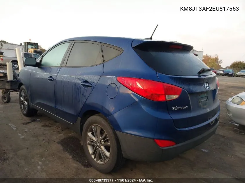 2014 Hyundai Tucson Gls VIN: KM8JT3AF2EU817563 Lot: 40739977