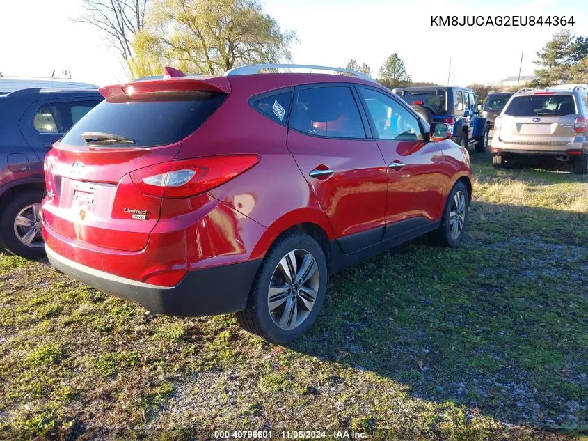 2014 Hyundai Tucson Limited VIN: KM8JUCAG2EU844364 Lot: 40796601