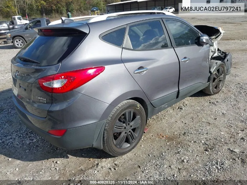 2014 Hyundai Tucson Limited VIN: KM8JUCAG2EU797241 Lot: 40828325