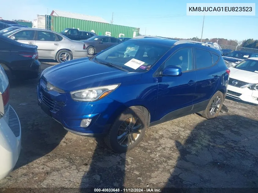 2014 Hyundai Tucson Se VIN: KM8JUCAG1EU823523 Lot: 40833648