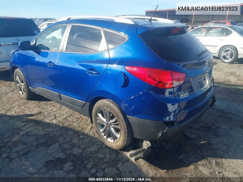 2014 Hyundai Tucson Se VIN: KM8JUCAG1EU823523 Lot: 40833648