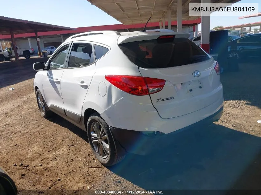 2014 Hyundai Tucson Se VIN: KM8JU3AG6EU804109 Lot: 40848634