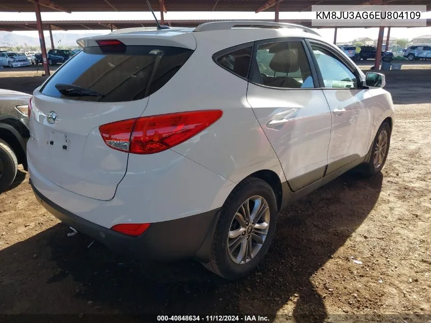 2014 Hyundai Tucson Se VIN: KM8JU3AG6EU804109 Lot: 40848634