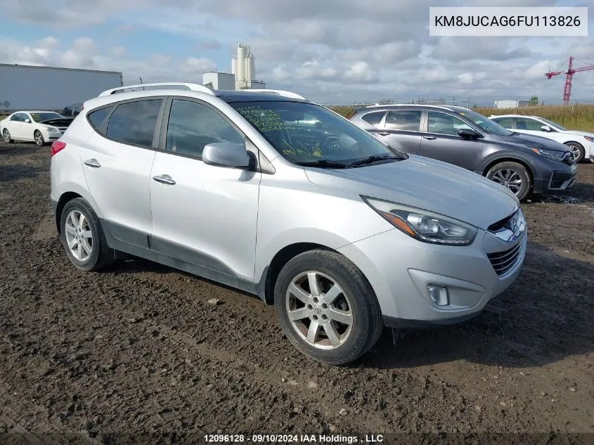 2015 Hyundai Tucson Limited/Se VIN: KM8JUCAG6FU113826 Lot: 12096128