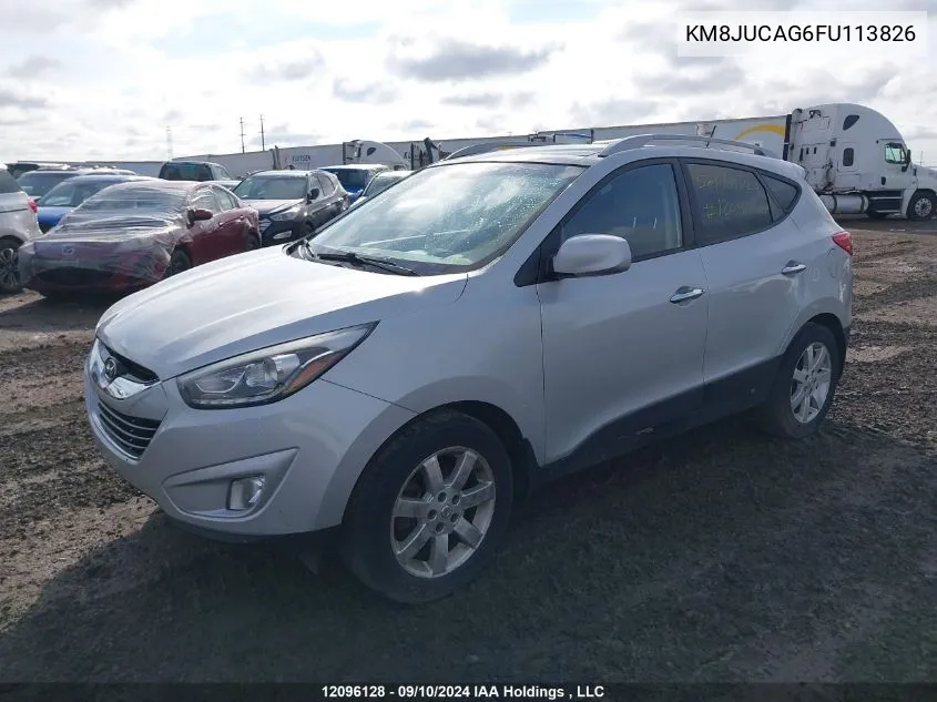 2015 Hyundai Tucson Limited/Se VIN: KM8JUCAG6FU113826 Lot: 12096128