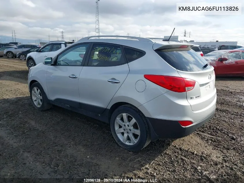 2015 Hyundai Tucson Limited/Se VIN: KM8JUCAG6FU113826 Lot: 12096128