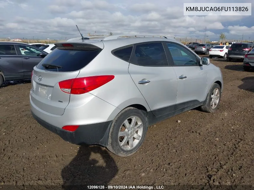 2015 Hyundai Tucson Limited/Se VIN: KM8JUCAG6FU113826 Lot: 12096128