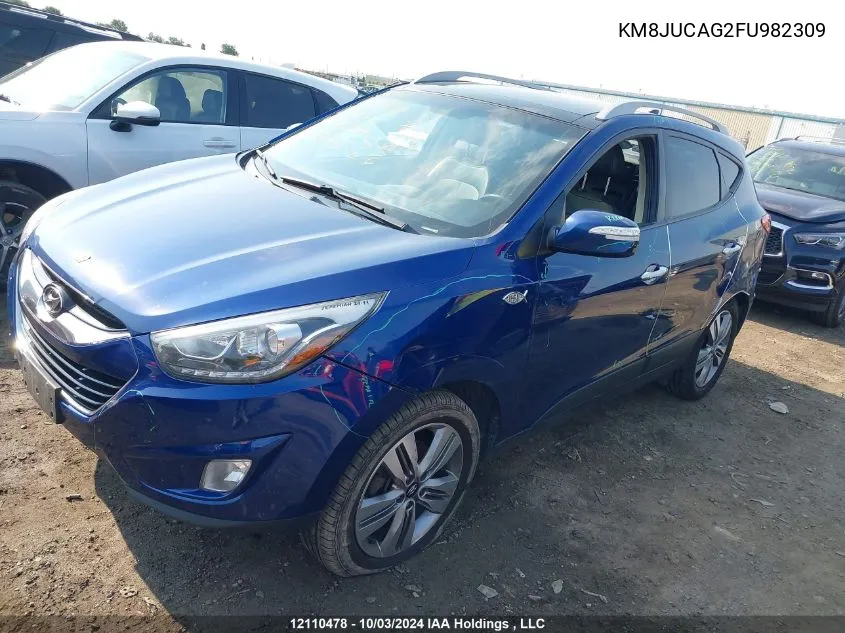 2015 Hyundai Tucson VIN: KM8JUCAG2FU982309 Lot: 12110478