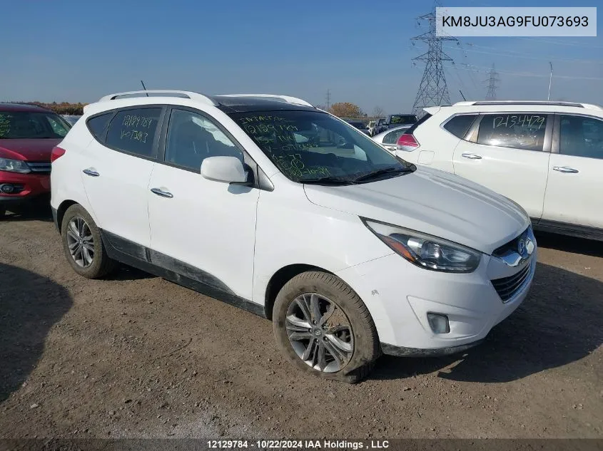 2015 Hyundai Tucson VIN: KM8JU3AG9FU073693 Lot: 12129784