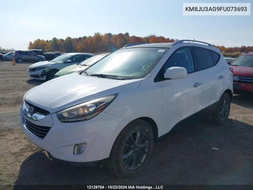 2015 Hyundai Tucson VIN: KM8JU3AG9FU073693 Lot: 12129784