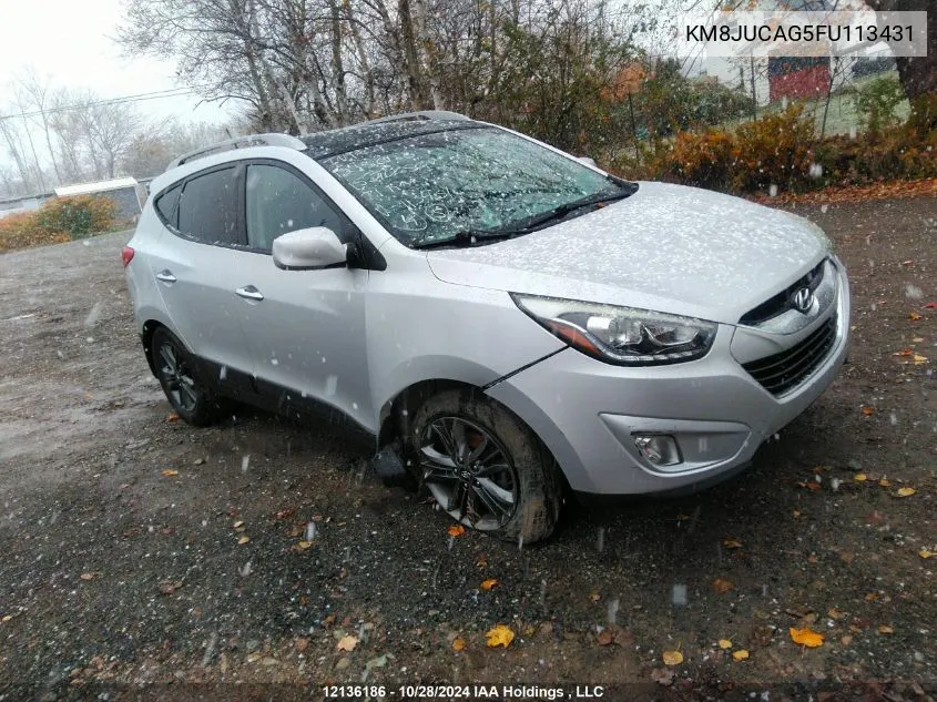 2015 Hyundai Tucson Limited/Se VIN: KM8JUCAG5FU113431 Lot: 12136186