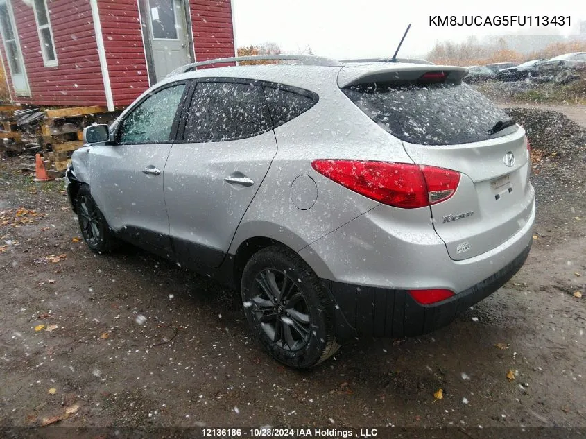 2015 Hyundai Tucson Limited/Se VIN: KM8JUCAG5FU113431 Lot: 12136186