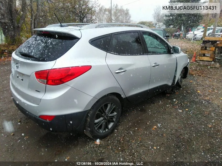 2015 Hyundai Tucson Limited/Se VIN: KM8JUCAG5FU113431 Lot: 12136186