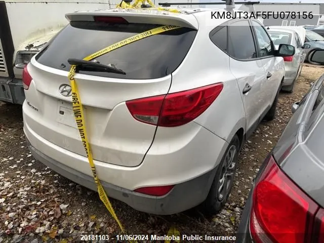 2015 Hyundai Tucson Gl VIN: KM8JT3AF5FU078156 Lot: 20181103