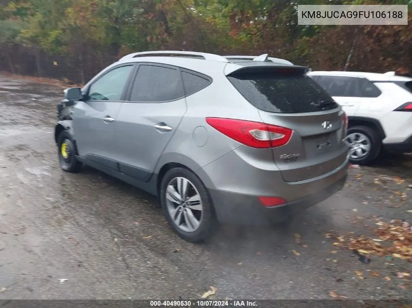 2015 Hyundai Tucson Limited VIN: KM8JUCAG9FU106188 Lot: 40490530