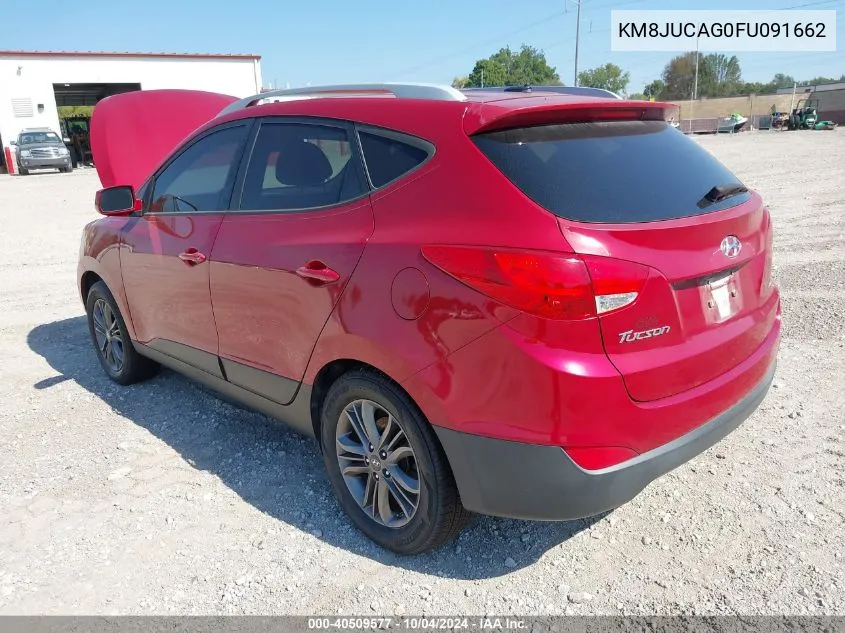 2015 Hyundai Tucson Se VIN: KM8JUCAG0FU091662 Lot: 40509577