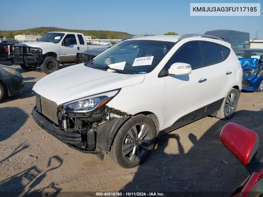 2015 Hyundai Tucson Limited VIN: KM8JU3AG3FU117185 Lot: 40519760