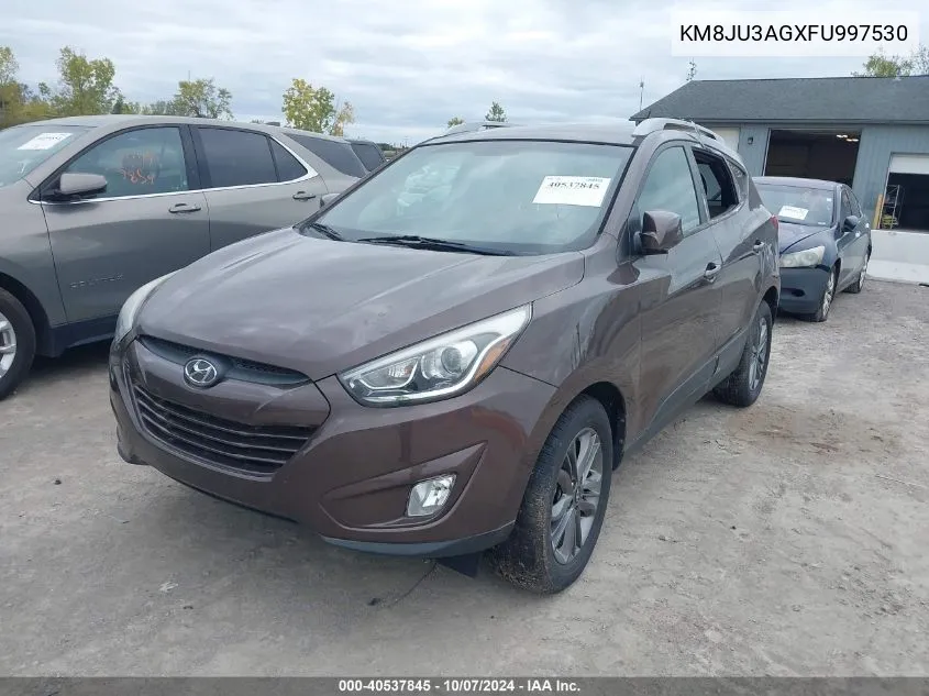 2015 Hyundai Tucson Se VIN: KM8JU3AGXFU997530 Lot: 40537845