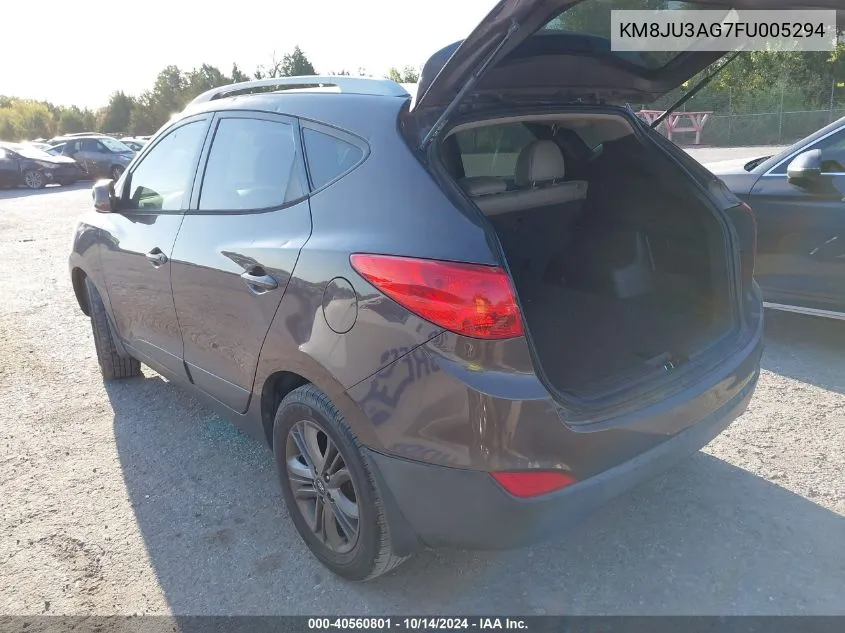 2015 Hyundai Tucson Limited/Se VIN: KM8JU3AG7FU005294 Lot: 40560801